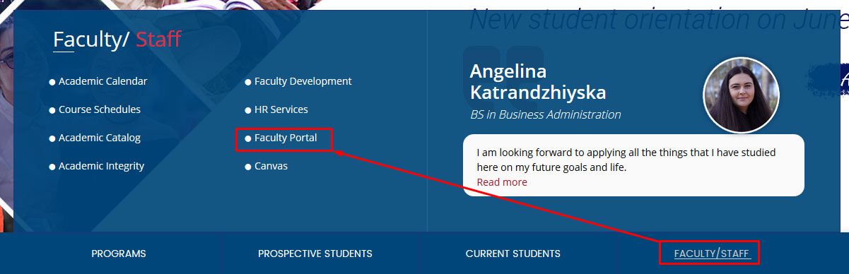 ancora faculty portal